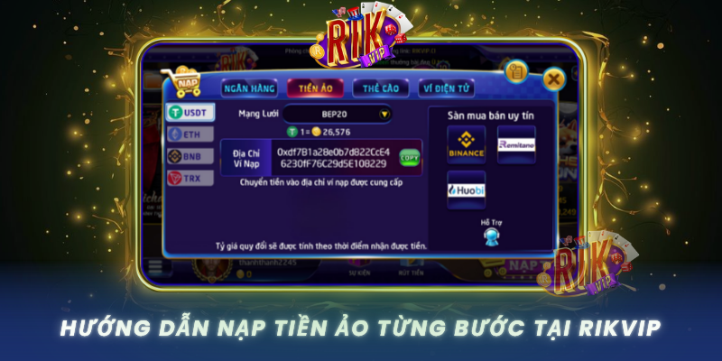 Huong Dan Nap Tien Ao Tung Buoc Tai Rikvip
