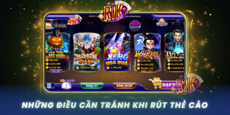 Nhung Dieu Can Tranh Khi Rut The Cao