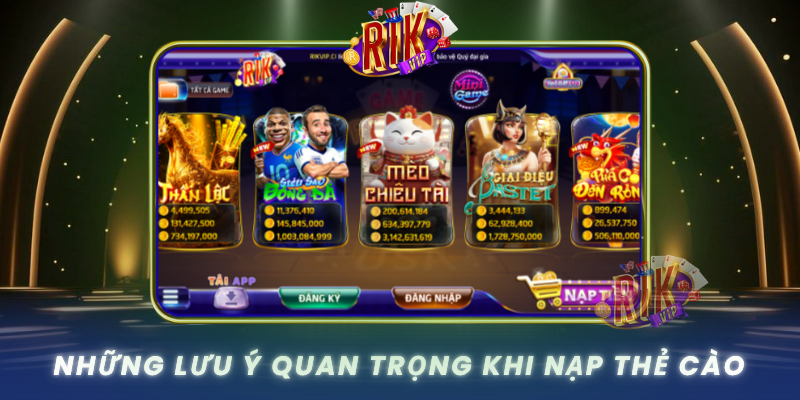 Nhung Luu Y Quan Trong Khi Nap The Cao